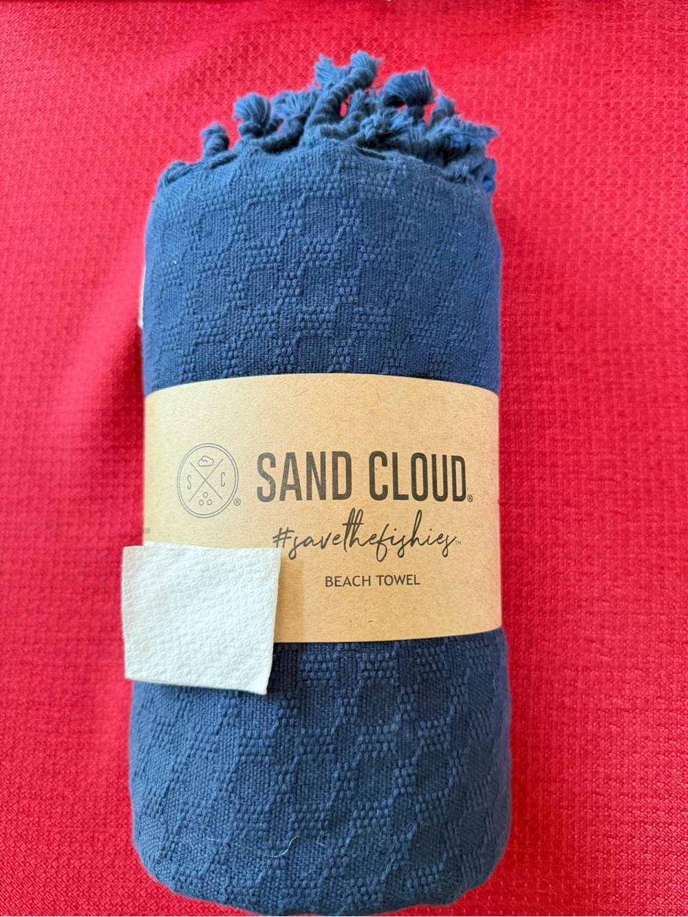 New Sand Cloud Dark Blue Mystery Beach Towel Turkish Organic Cotton 37"x67"